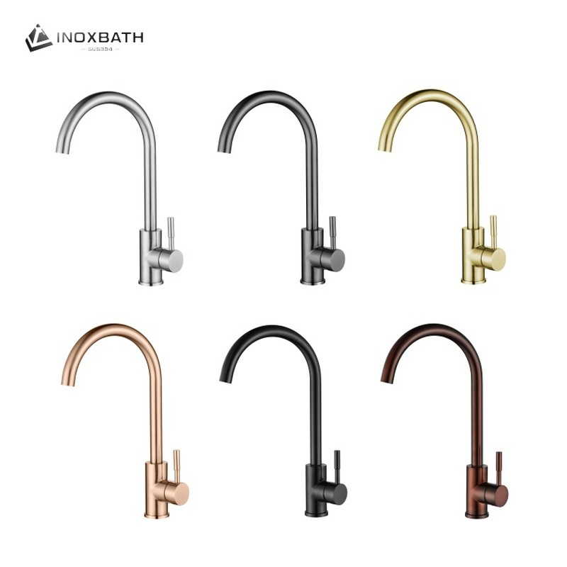 High Quality Ceramic Cartridge 304 Stainless Steel Faucet Mixer Water Kitchen Tap