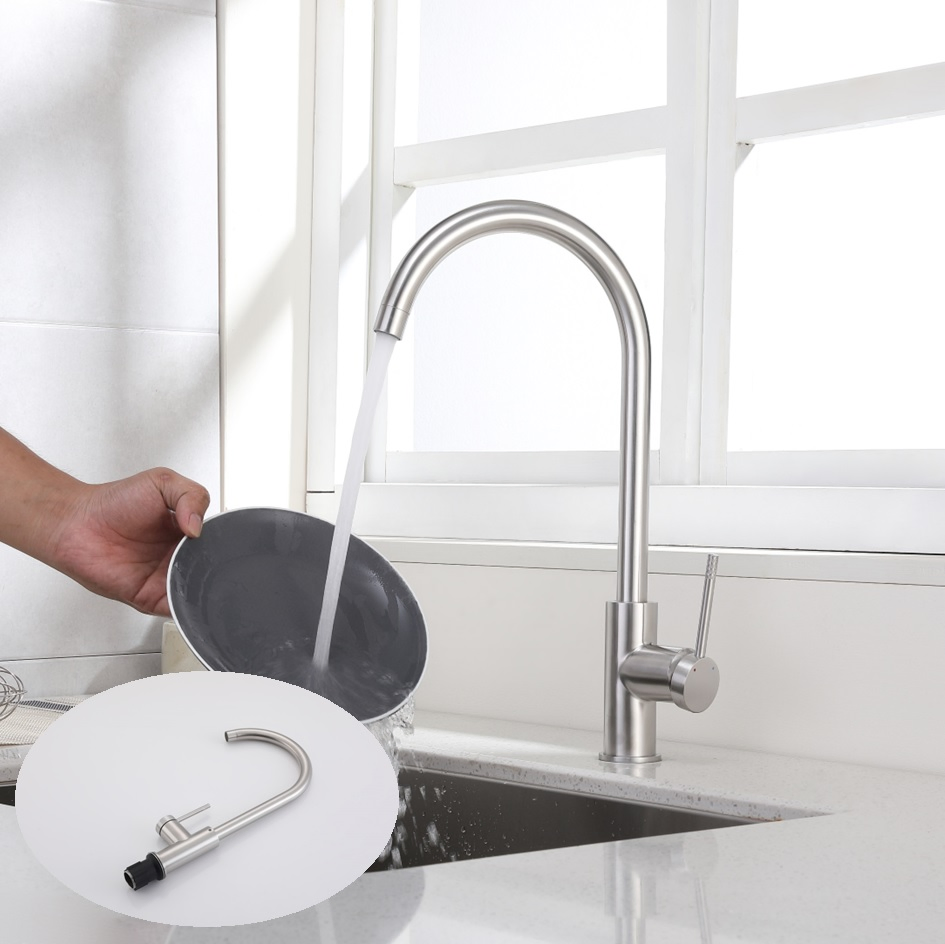 Durable Stainless Steel Pull Down Mixer Tap for Kitchen Island Sink Commercial Faucet