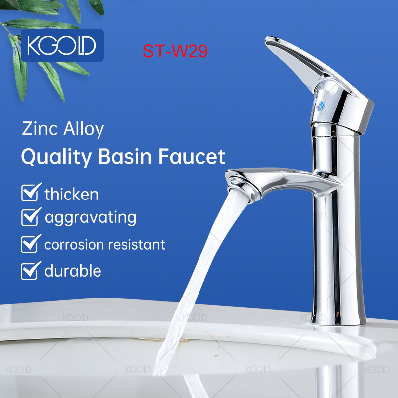 Chromed Zinc Alloy Handle Basin Tap for Wash Basin Sink Mixer
