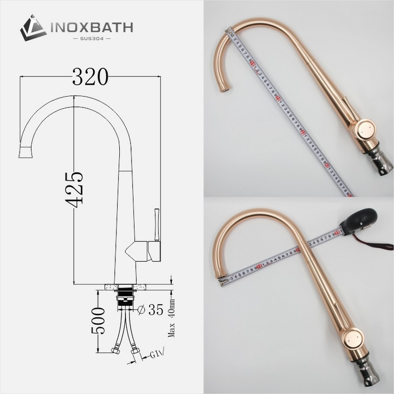 Luxury Design Commercial Antique Kitchen Mixer Sink Tap Gold Kitchen Faucet