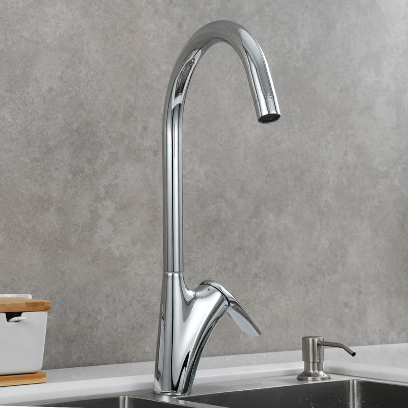 Matte Jet Black High-Arc Kitchen Faucet