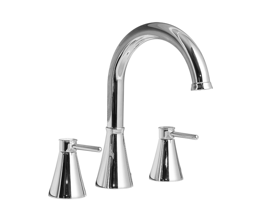 Saintary Ware Water Tap Shower Mixer Black Color Three Hole Bathroom Faucet