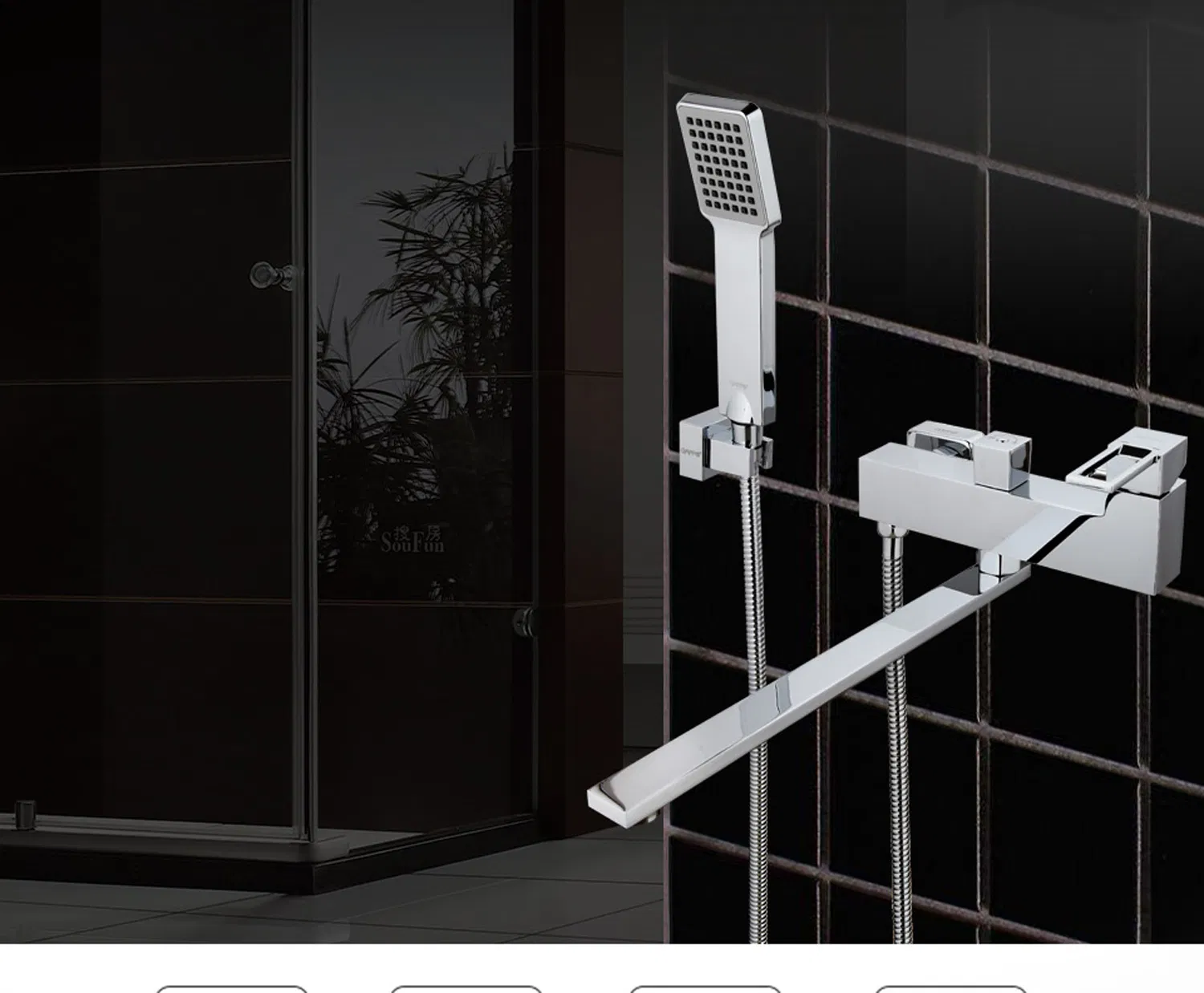 High Quality Square Bathtub Faucet Mixer (TF-3003)