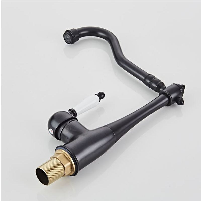 Low Lead Commercial Solid Brass Single Handle Single Lever Kitchen Sink Faucet