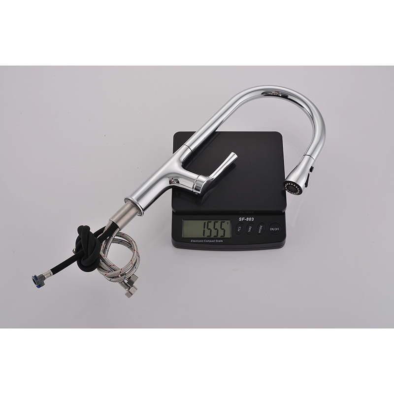 Modern Matte Black Pull Down Kitchen Faucet with Rotatable Spout