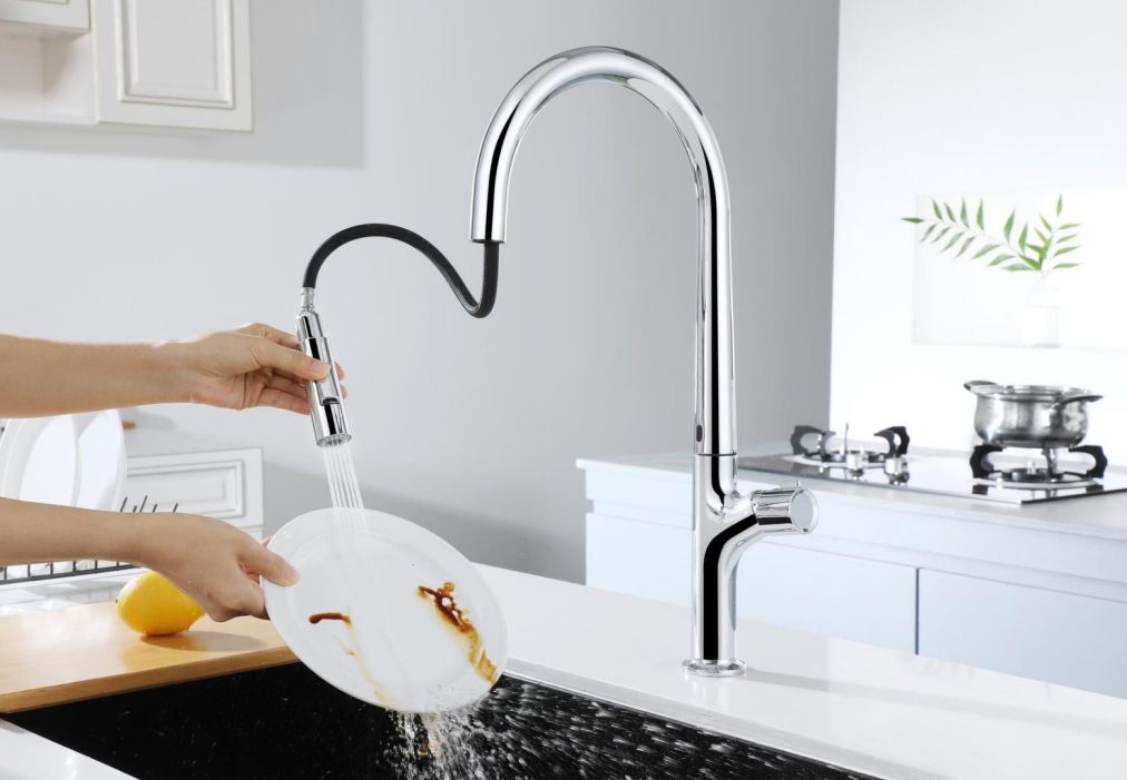 Smart Touchless Pull-out Kitchen Faucet Stainless Steel &amp; Zinc Alloy Sink Mixer