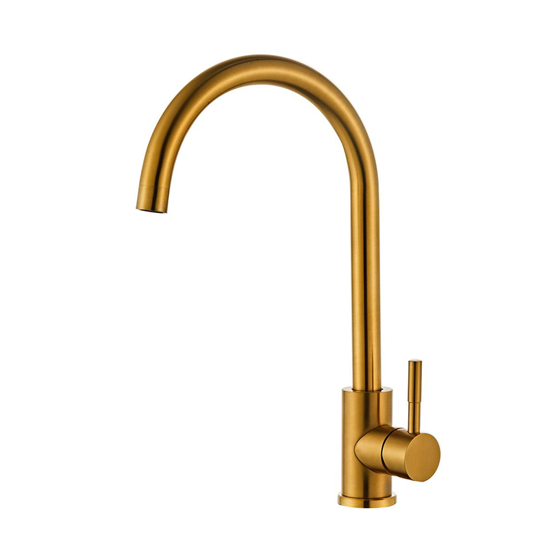 Single Handle Sink Mixer Faucet 304 Stainless Steel Kitchen Water Tap