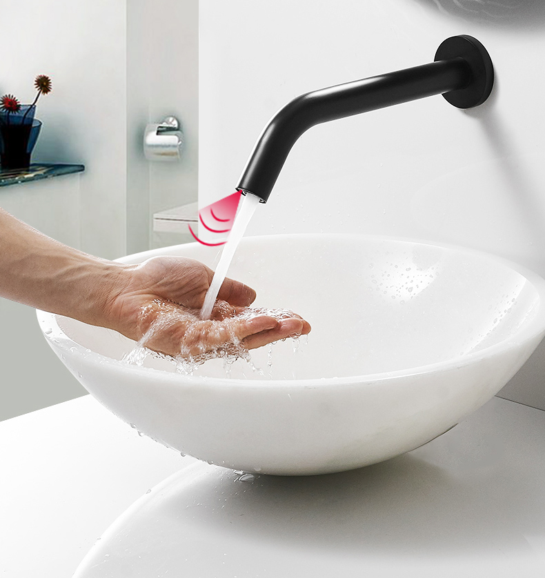 Luxury Golden Plated Automatic Sensor Faucet for Bathroom Wash Basin