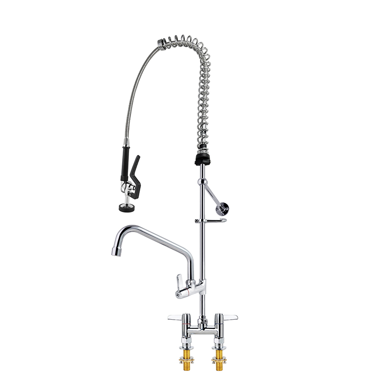 Premium Commercial Kitchen Pre Rinse Faucet with Multi-Function Spray Tap