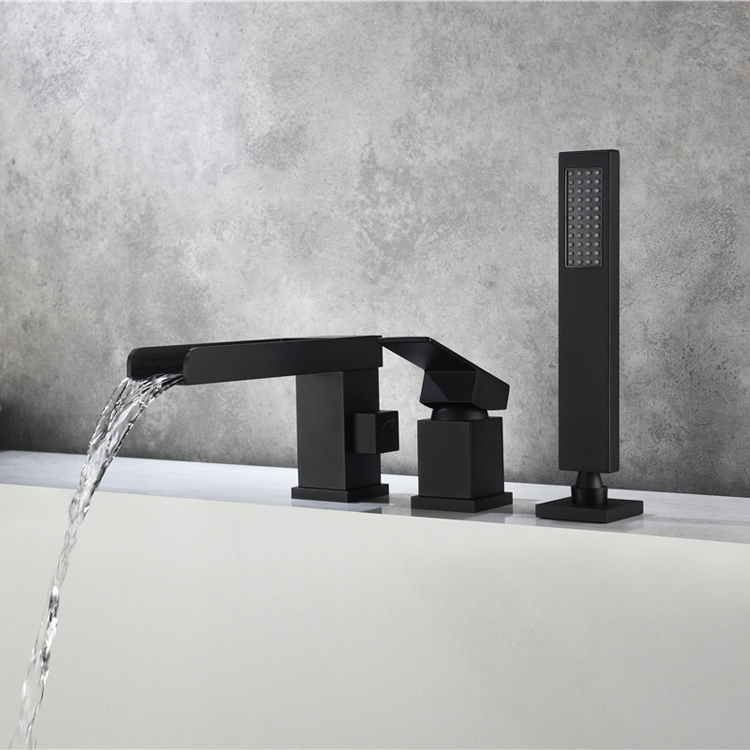 Good Quality 3 Hole Brass Faucet for Wash Basin Bathtub Tap Bathroom Shower Mixer Tap