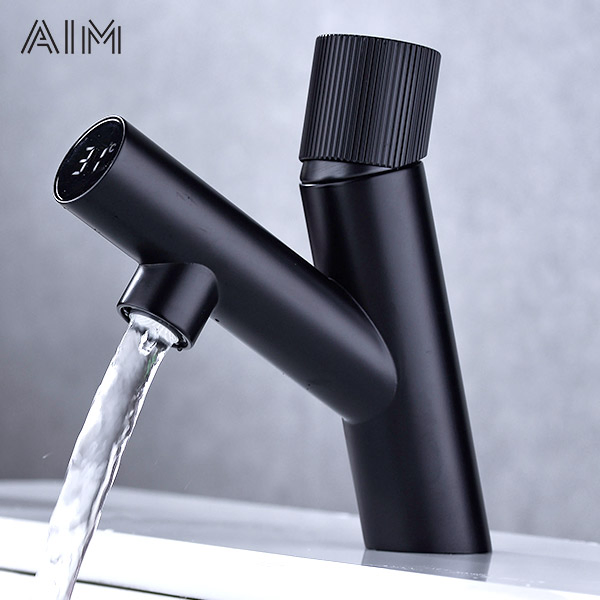 Deck Mounted Single Handle Digital Brass Hand Sink Water Mixer Wash Basin Tap