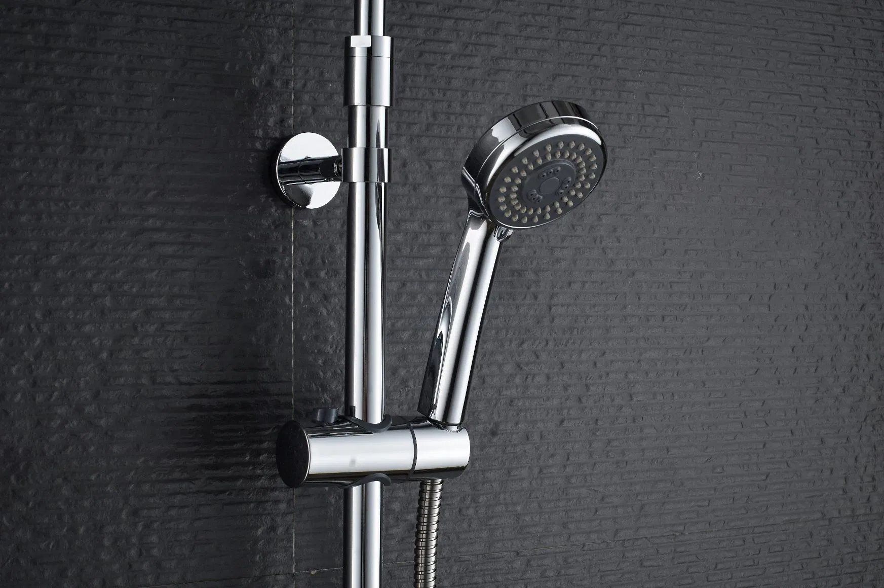 Modern Bathroom Renovation Matte Black Bathtub and Rainfall Shower Set Thermostatic Faucet