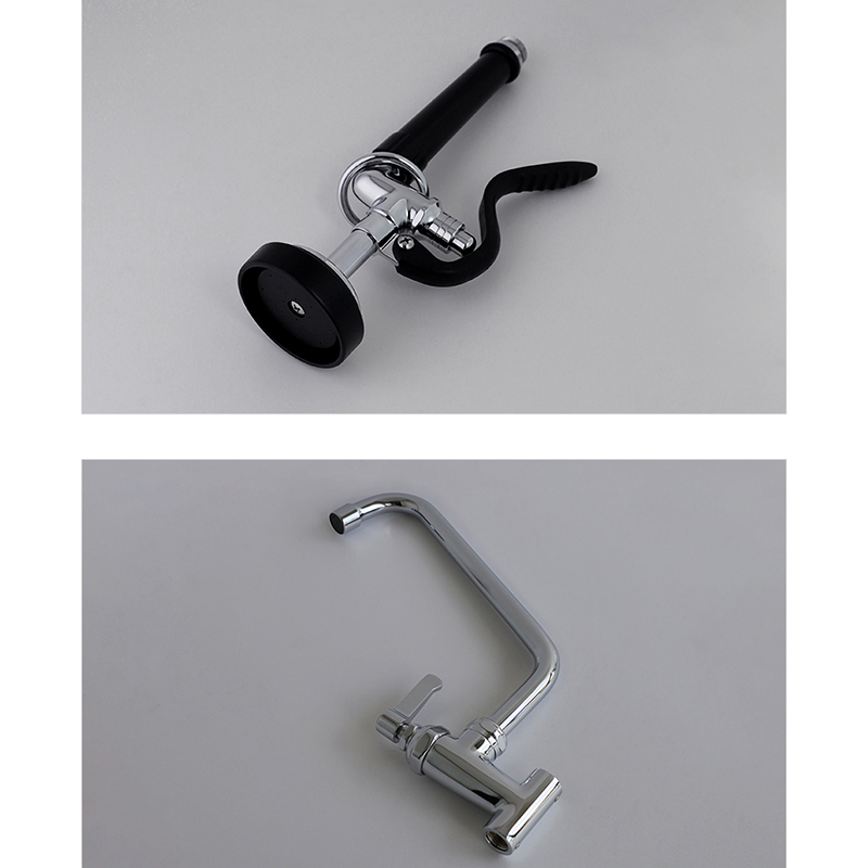 Heavy-Duty Commercial Pre-Rinse Faucet with High-Pressure Spray Gun