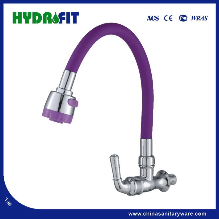 Factory Manufacture Plastic Chrome White Black Color Kitchen Sink Bathroom Basin Plastic Mixer Faucet Bibcock Cold Tap (FTP200-145A)