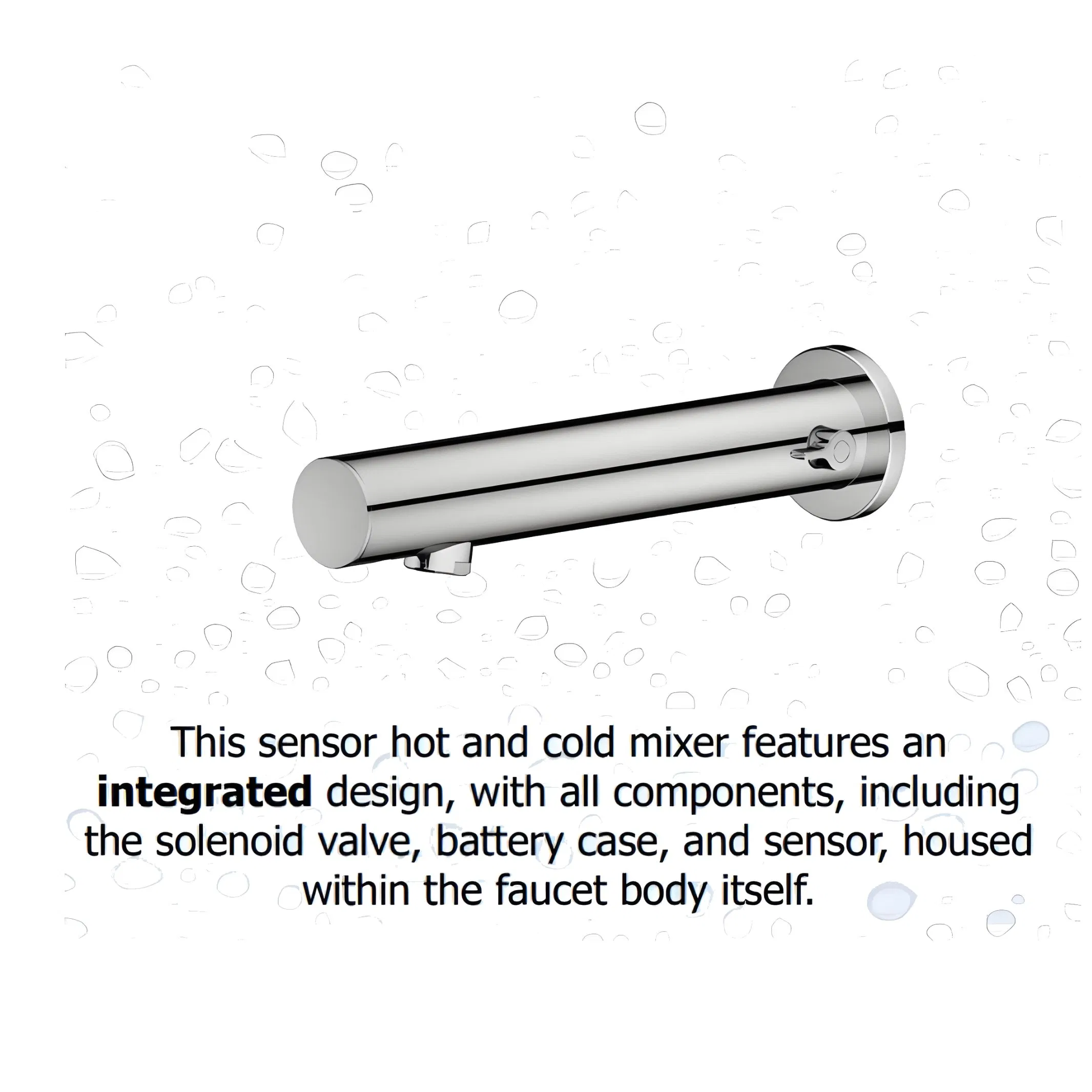 Single Handle DC Electronic Automatic Sensor Faucet Easy Installation Complete Mounting Accessories Included