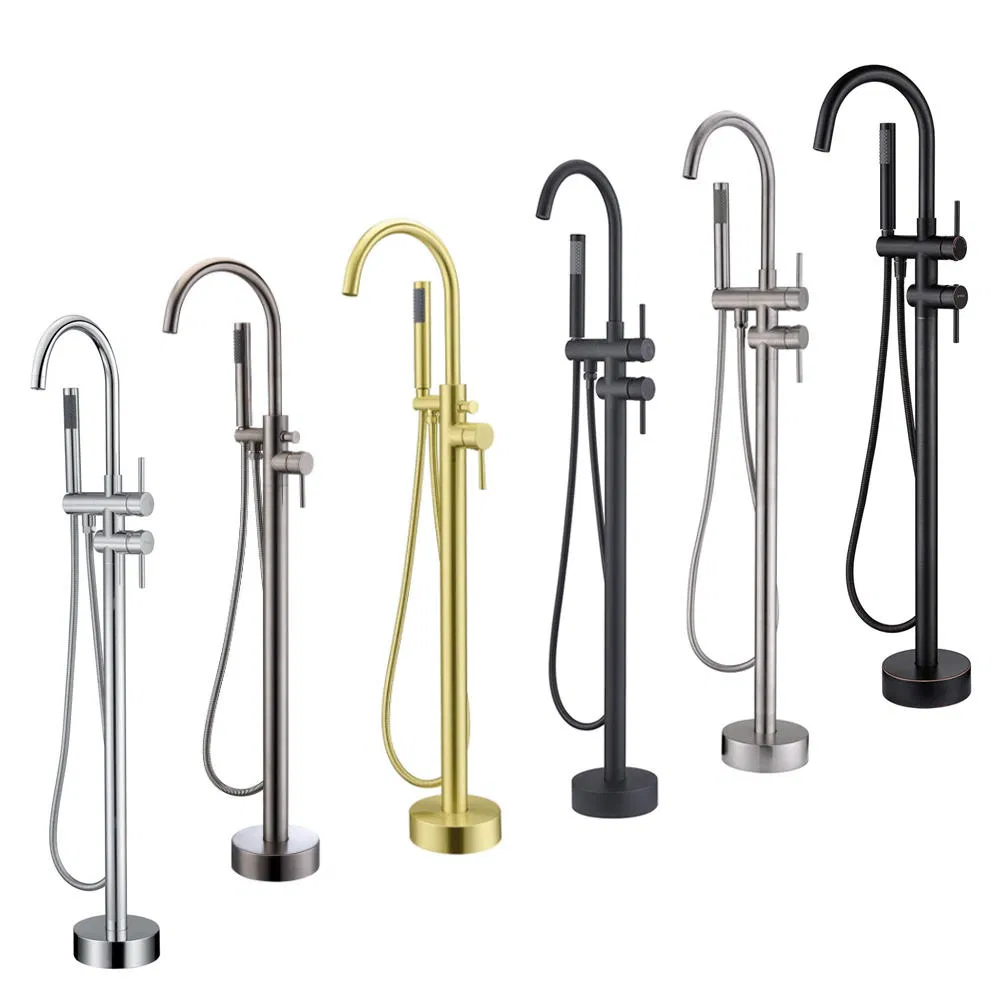 10 Years Guarantee Free Standing Tub Filler Mixer Brass Bathtub Faucet