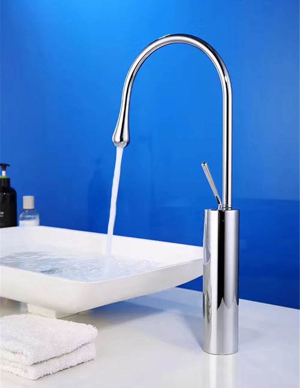 European Style Modern Brass Matte Grey Black 360 Degree Rotating Bathroom Faucet