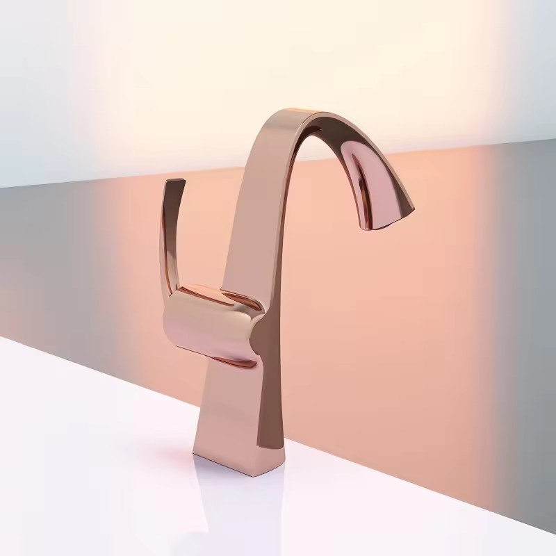 Elegant Rose Gold Bathroom Basin Faucet for Hotels