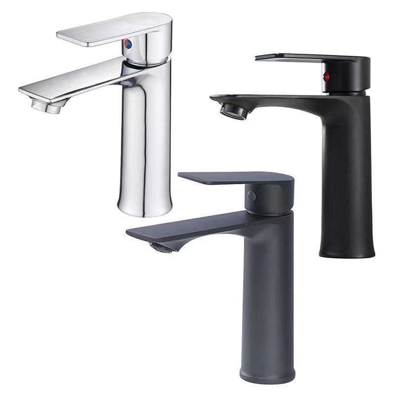 Hlk Bathroom Single-Handle Stainless Steel Faucet Hot&Cold Water Basin Faucet Deck-Mounted