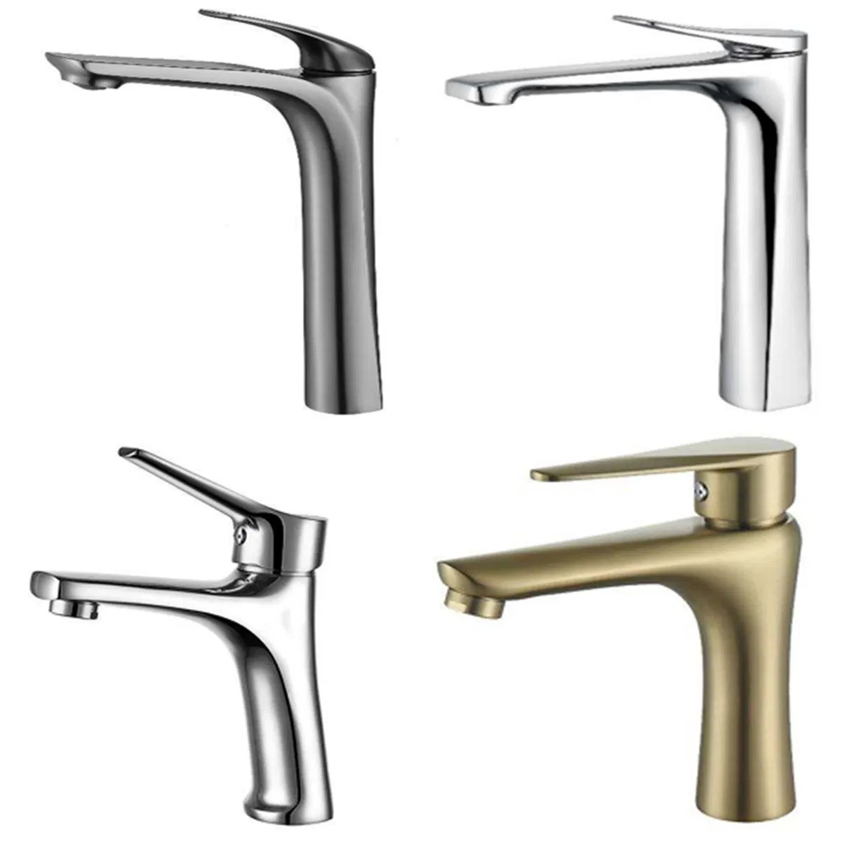 Minimalist Curved Handle Mixer Tap for Bathroom Basin Shower Kitchen Island Faucet