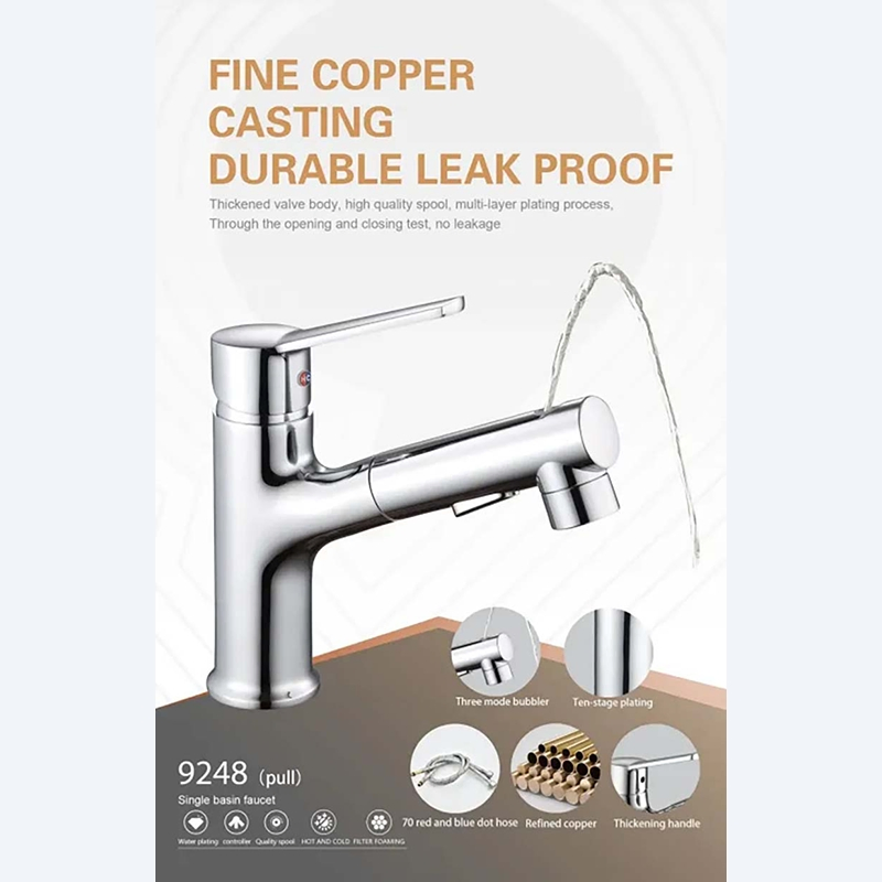 Touchless Basin Faucet with Built-in Soap Dispenser for Modern Sinks