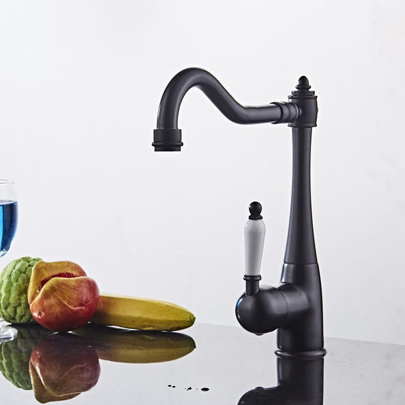 Low Lead Commercial Solid Brass Single Handle Single Lever Kitchen Sink Faucet