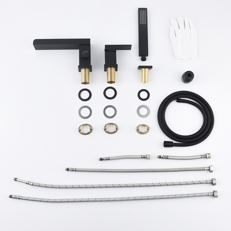 Good Quality 3 Hole Brass Faucet for Wash Basin Bathtub Tap Bathroom Shower Mixer Tap