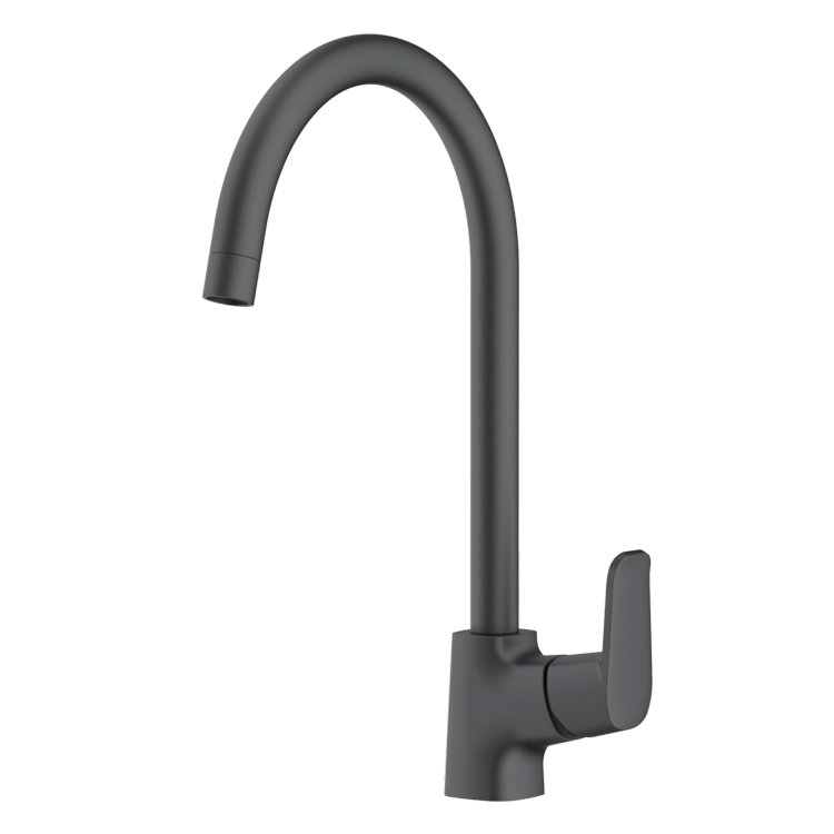 Sanipro Luxury Vanity Matte Black Gold Single Handle Bathroom Sink Taps Sanitary Ware Deck Mounted Brass Basin Mixer Faucet