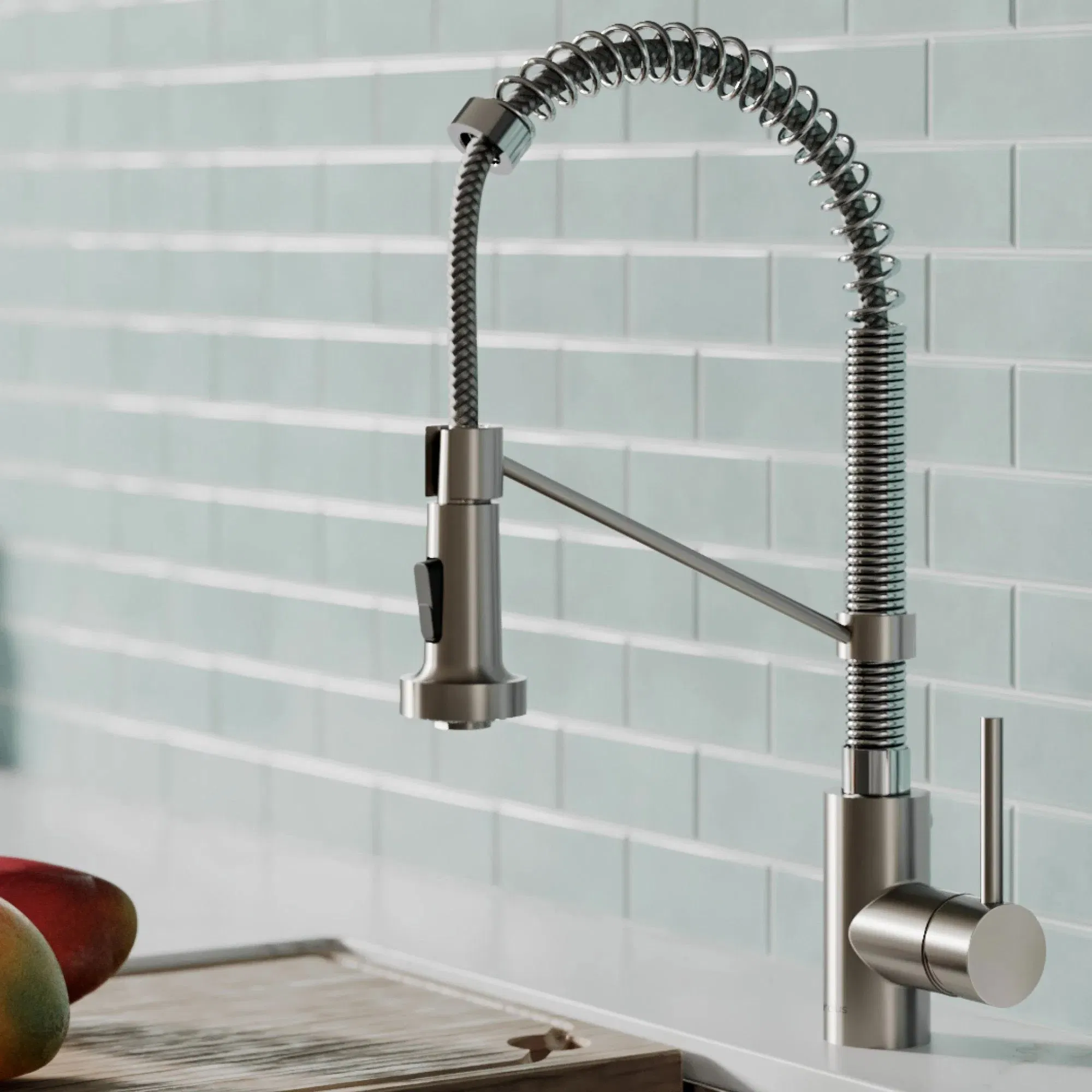 Spot Free Stainless Steel Kitchen Faucet Tap with Pull-Down Hose