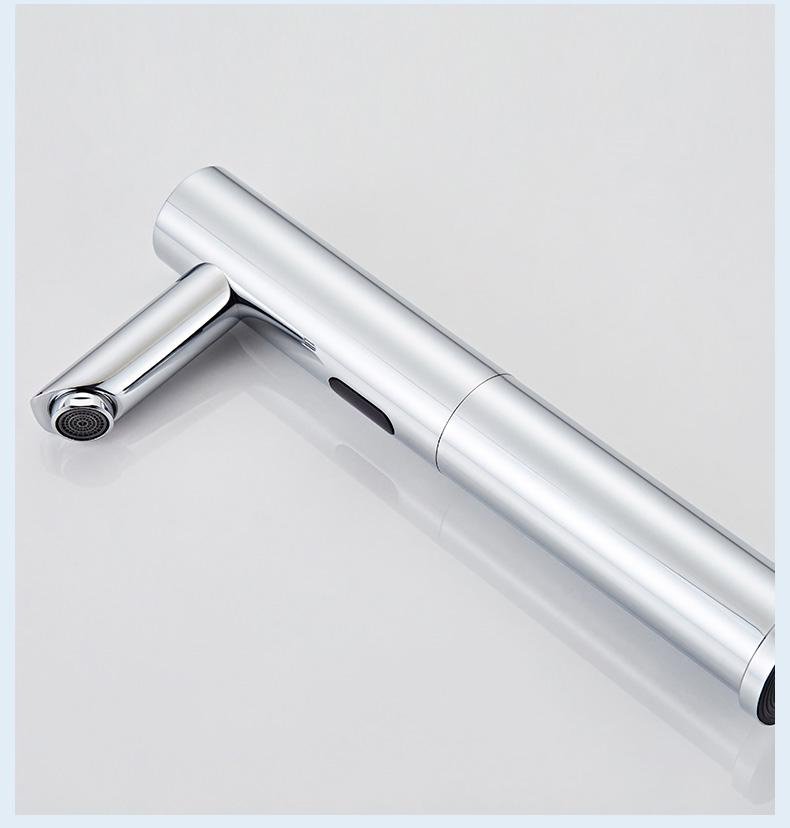 Touchless Induction Faucet Chrome Bathroom Automatic No Touch Sensor Basin Tap Sink Faucet