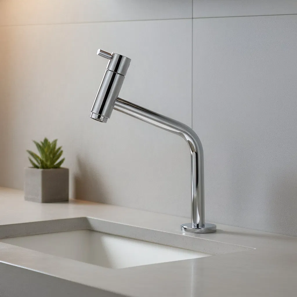 Single Hole Mount Stainless Steel Kitchen Cold Water Sink Wash Basin Faucet