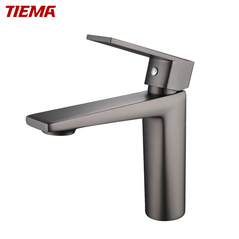 Tiema Sanitary Ware Single Hole Waterfall Water Tap Bathroom Kitchen Brass Mixer Basin Faucet Sample Customization