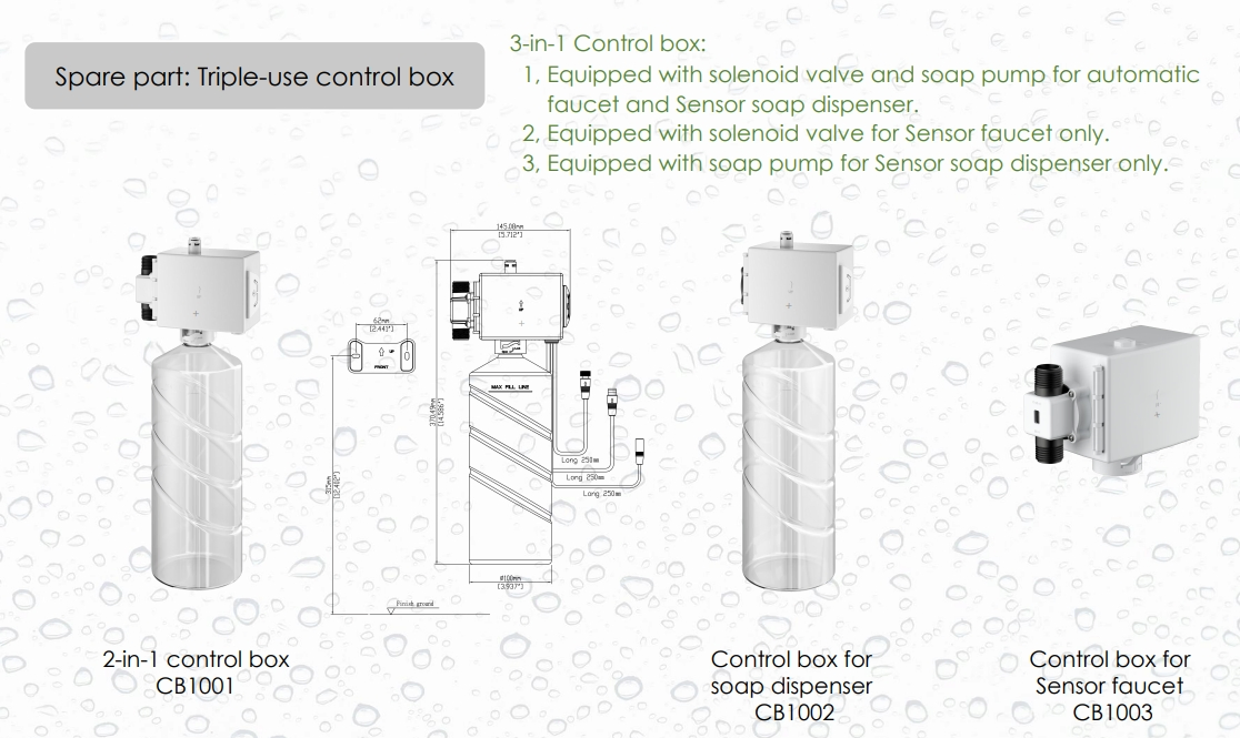 Brass Sensor Faucet and Sensor Soap Dispenser