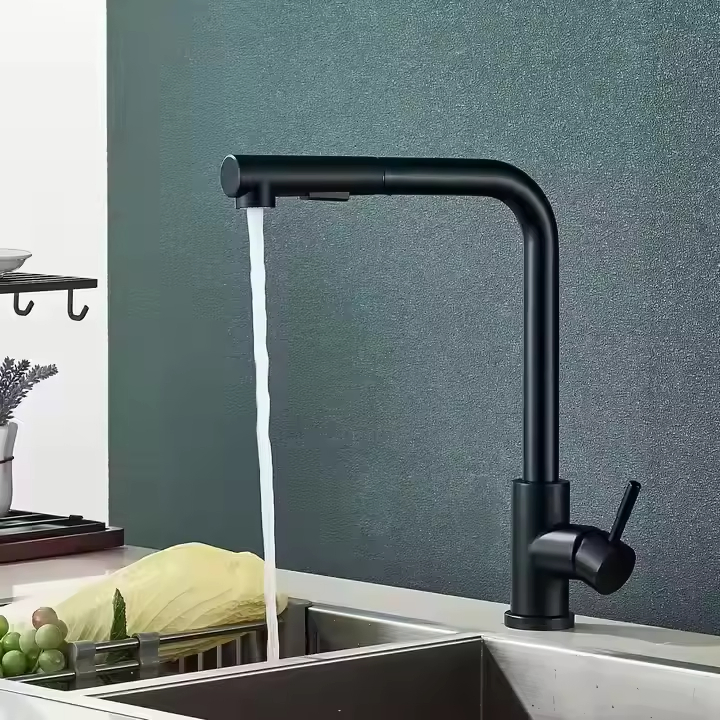 360 Swivel Kitchen Faucet Pull out 2 Way Single Handle Taps Pull out Down Kitchen Sink Faucet with Sprayer