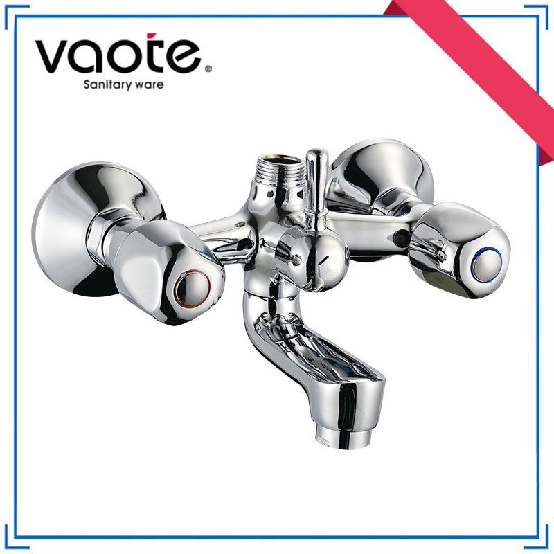 Zinc Body Bridge Style Double Handle Kitchen Sink Faucet (VT61206)