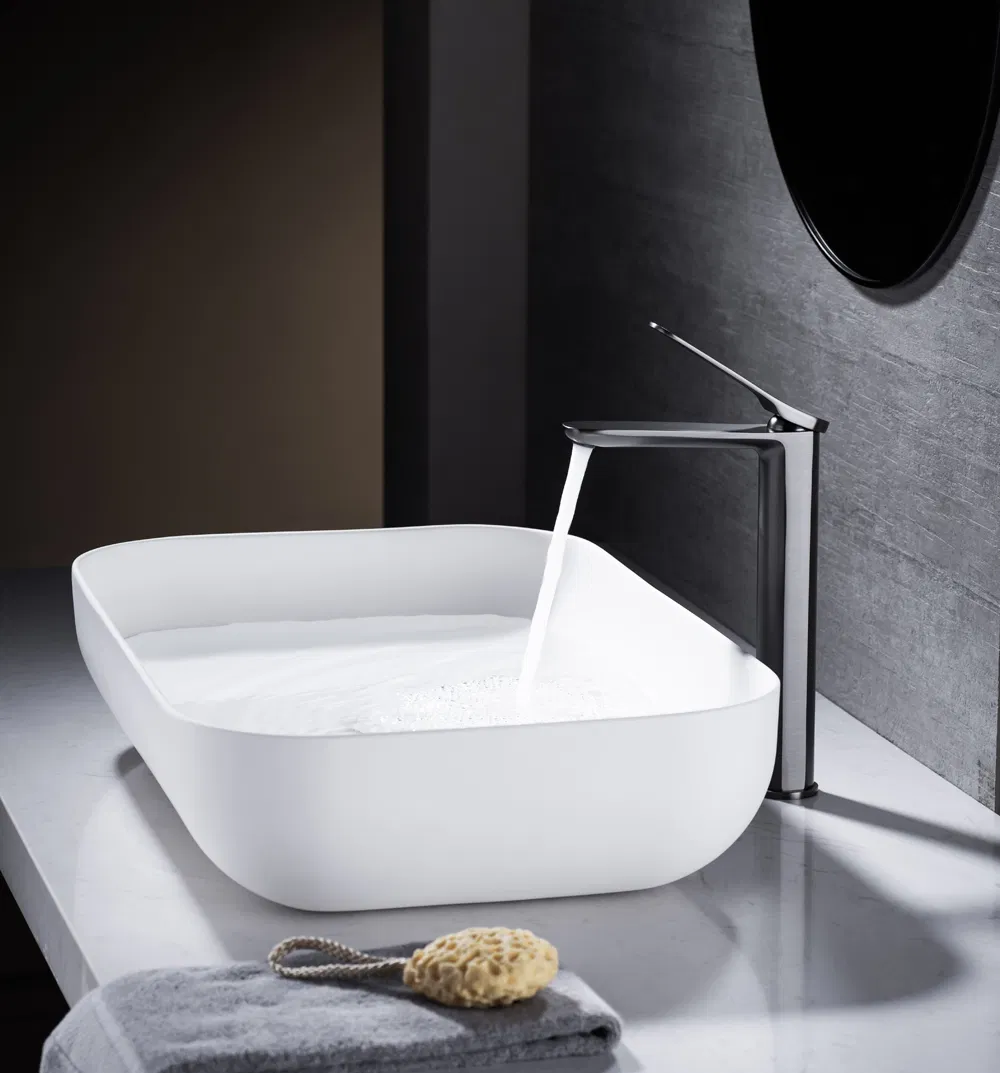 Bathroom Sink Faucets Single Lever Basin Taps Deck Mounted Bath Mixer