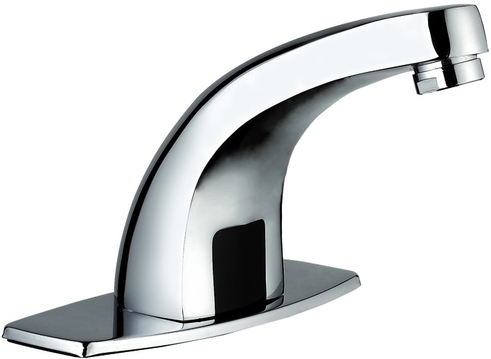 Solid Brass Polished Chrome Hand Free Lavatory Sensor Faucet