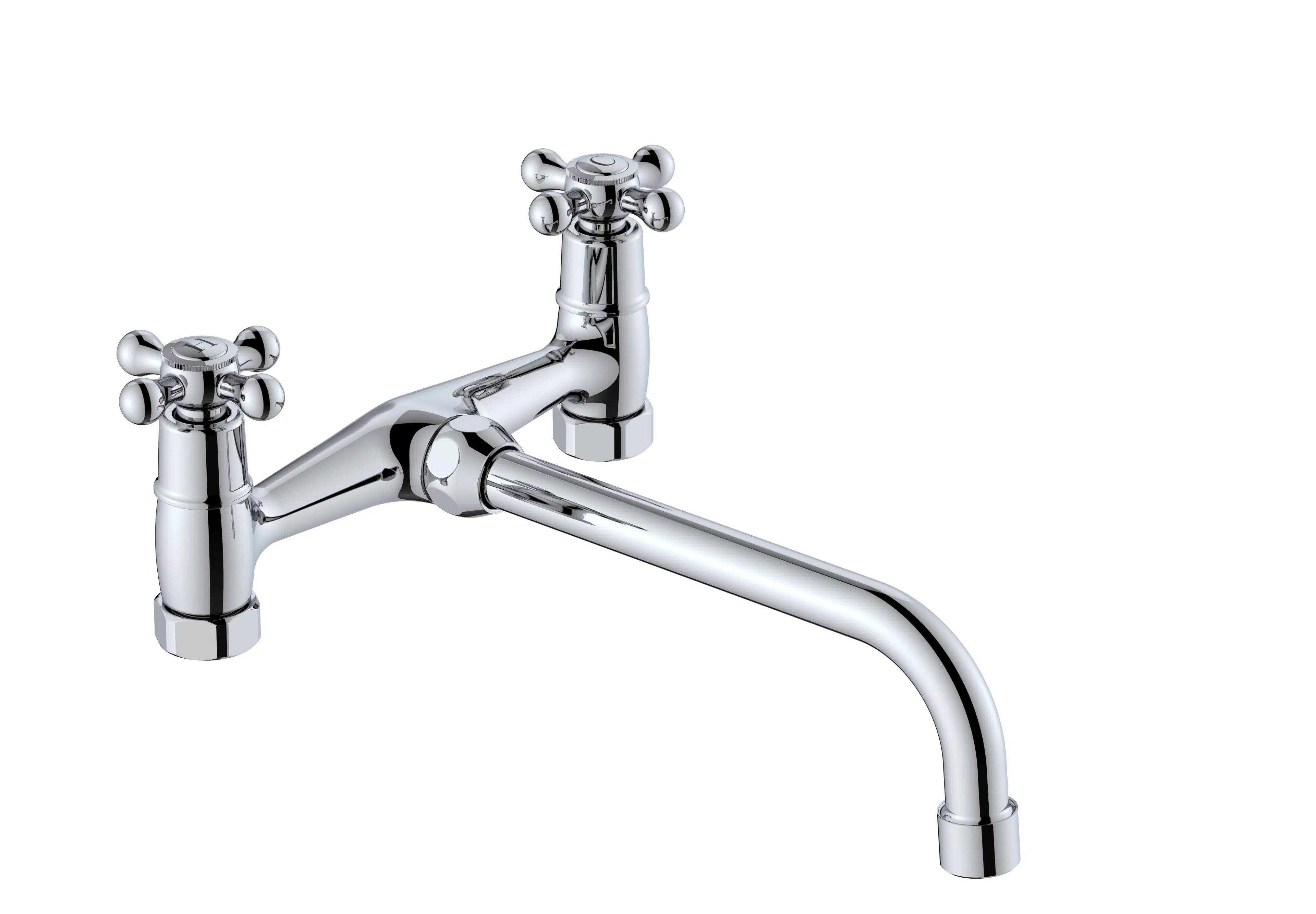 Wholesale 360 Rotatable Kitchen Faucet Center Deck Mount Bridge Faucet