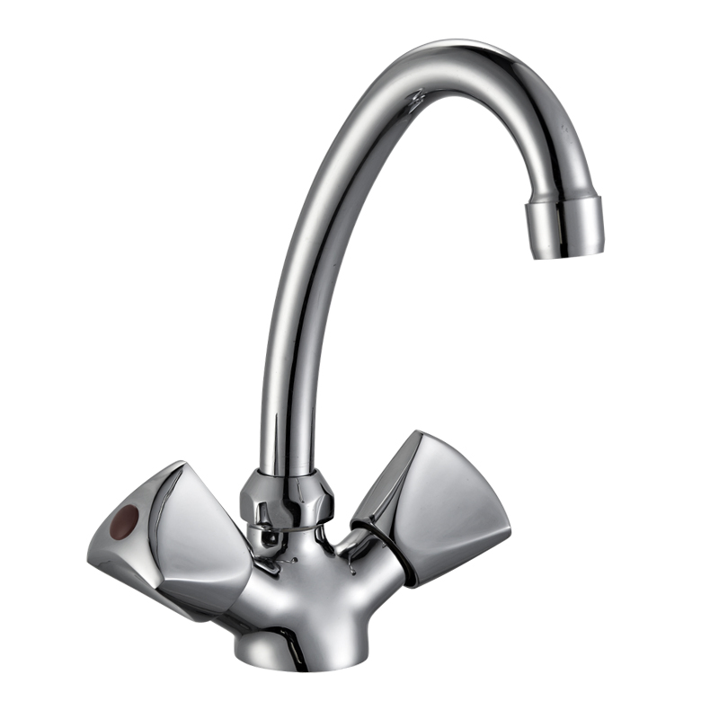 Dual Handles Bridge Design Kitchen Faucet