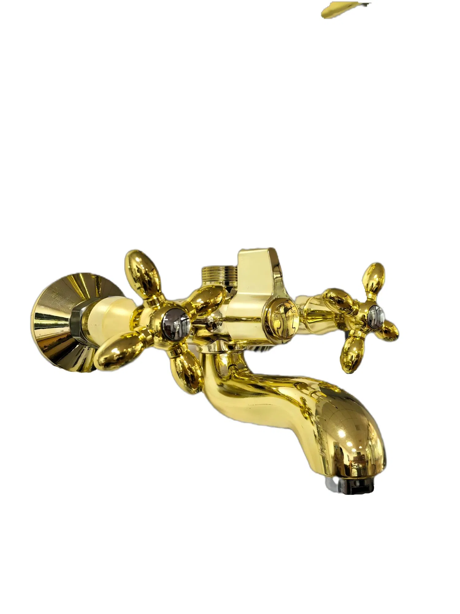 Plastic Bathroom Shower Faucet Wall-Mounted Dual Handle Hot &amp; Cold