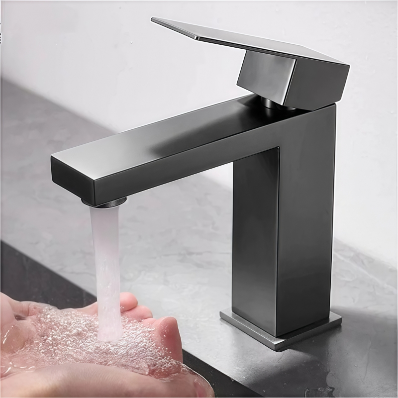 Watermark Wels Standard Bathroom Deck Mounted Single Hole Short Basin Mixer
