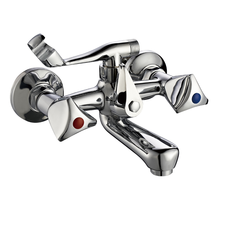 Dual Handles Bridge Design Kitchen Faucet