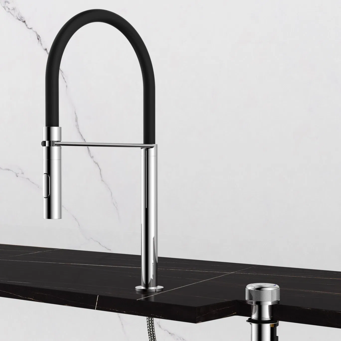 Modern Stainless Steel 304 Kitchen Faucet Single-Hole Pull out Sprayer Sink Faucet