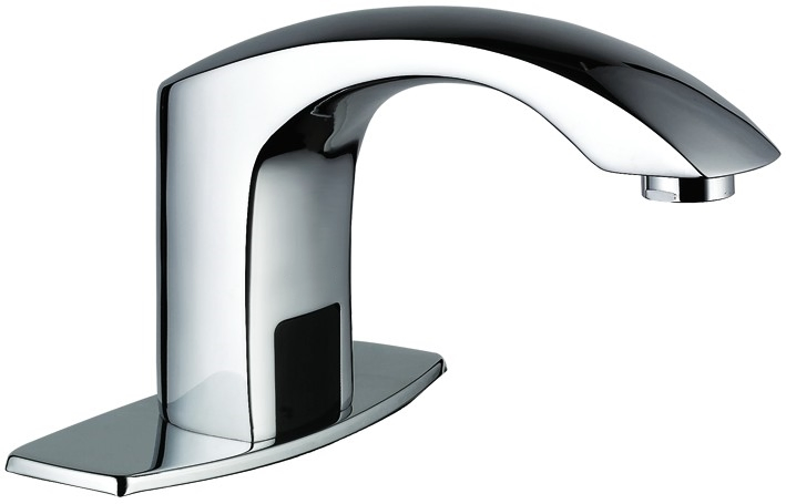Solid Brass Polished Chrome Hand Free Lavatory Sensor Faucet