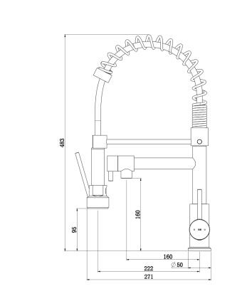 Sanitary Ware Pull out Shower Sprayer Spout Kitchen Mixer Kitchen Sink Faucet