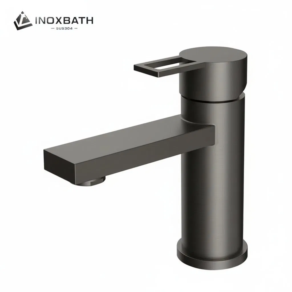 Premium Brushed Nickel Single Handle Basin Water Tap Faucet