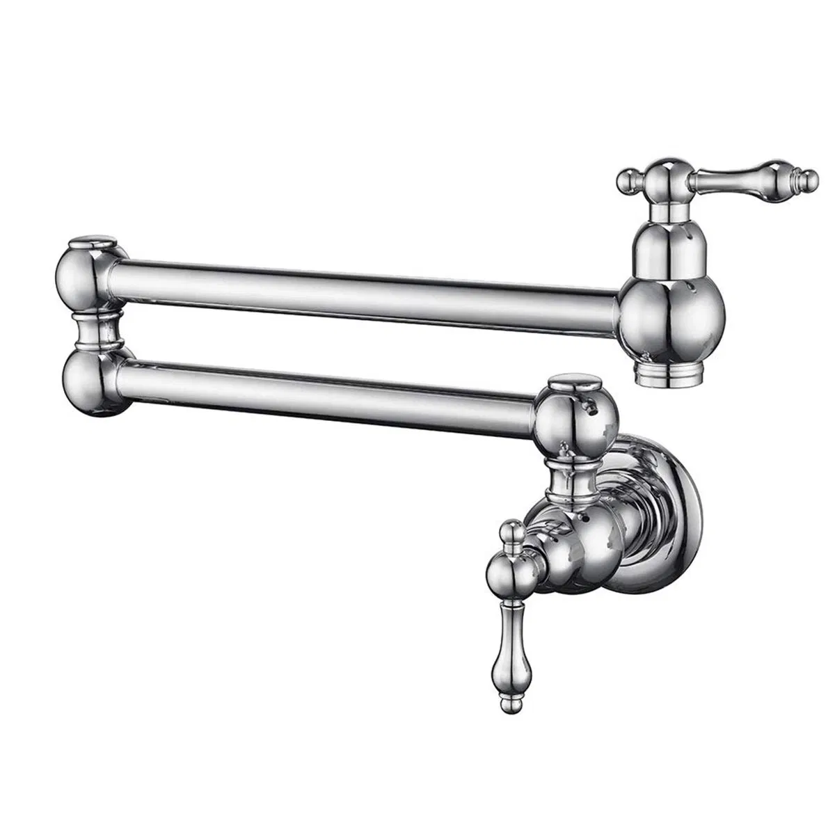 Factory Direct Price Chrome Classic Single Handle Cold Wall Mounted Water Spout Stovetop Tap Above Stove Hob Faucet Pot Filler by Stove