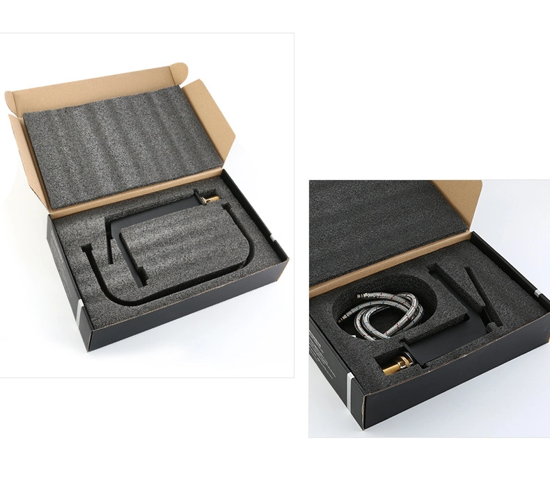 Matte Black Utility Sink Faucets with 1 or 3 Hole Deck Mount Bathroom Faucet with Pull out Sprayer