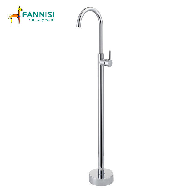 Brass Bathroom Chrome Freestanding Bath Faucet Hot and Cold Water Bathtub Shower Water Tap Faucet