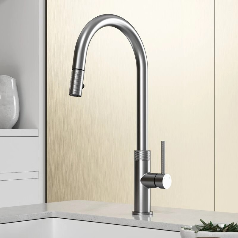 North American High End Quality Brushed Nickel Pull Down Kitchen Faucet